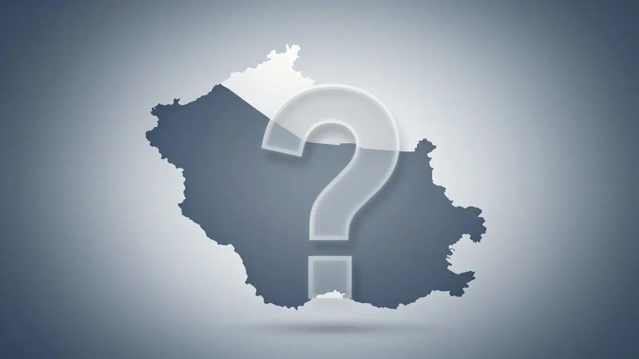 Kontura České republiky s otazníkem