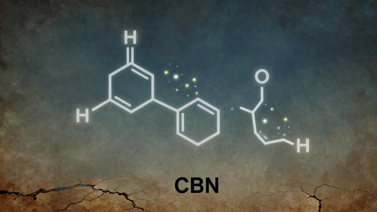 Molekulární přeměna THC na CBN pod vlivem vzduchu a světla