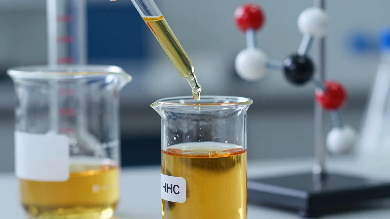 Laboratorní testování čistoty oleje HHC a kontrola kontaminantů