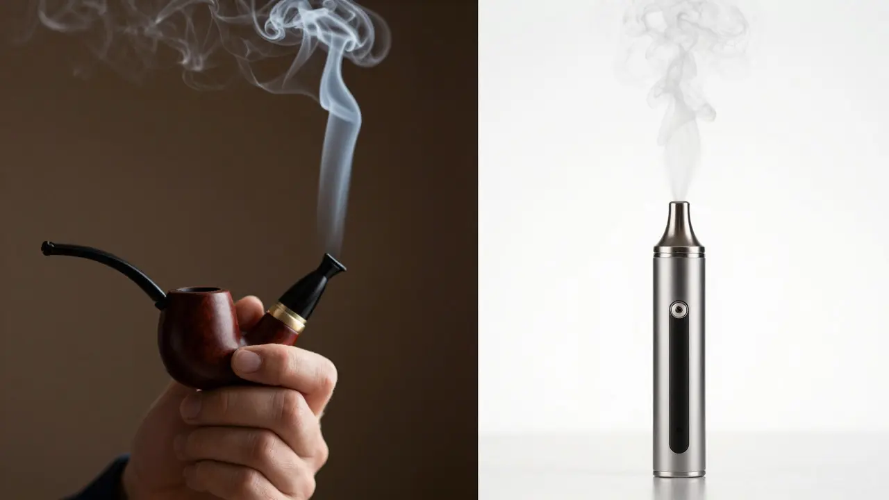 Srovnání kouření doutníku a parování pomocí vaporizéru
