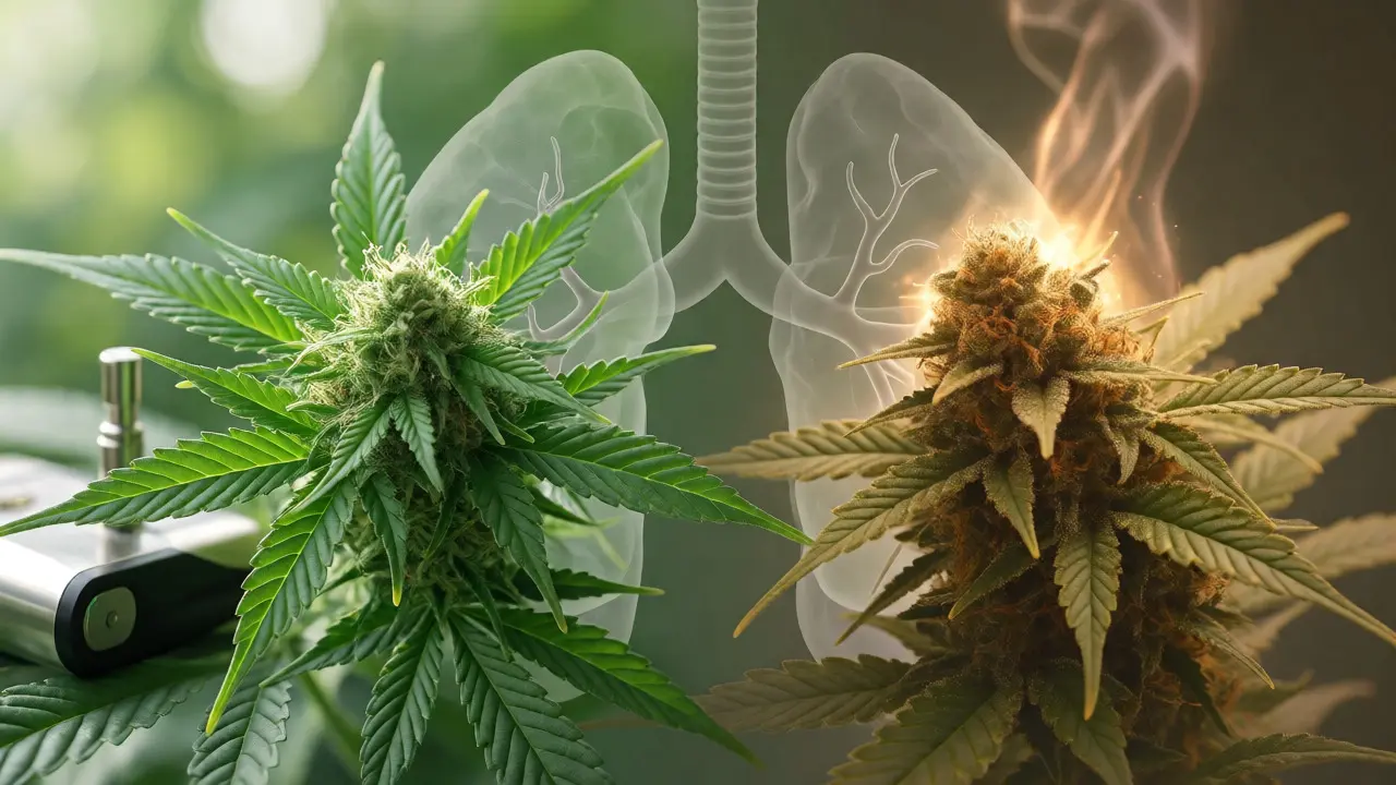 Porovnání zeleného CBD květu s vaporaizérem a jantarového H4CBD
