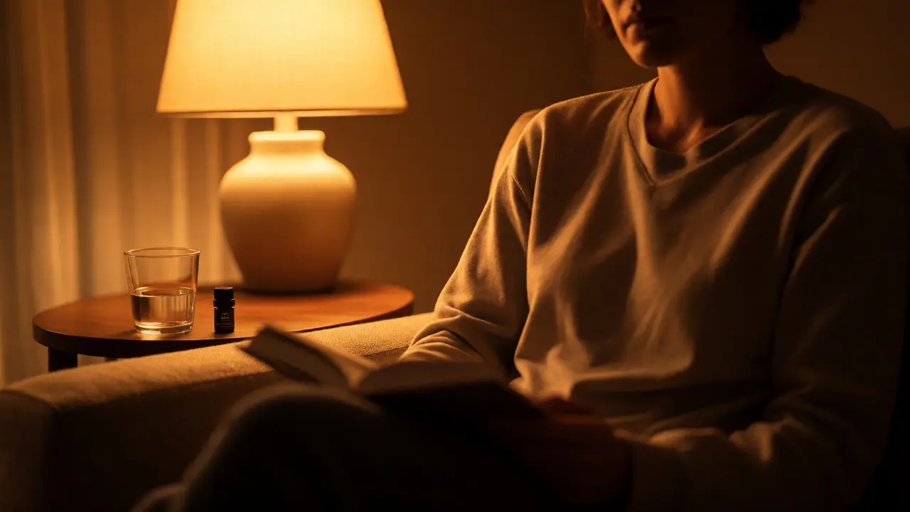 Uvolněná osoba relaxující doma po užití HHC